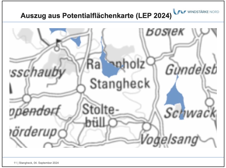 Anlage II – Auszug aus Potentialflächenkarte (LEP 2024)